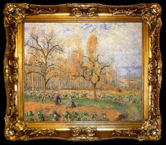framed  Camille Pissarro Farmland landscape, ta009-2